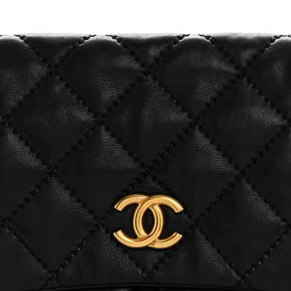 Chanel Calfskin Quilted Large Retro Chain Flap Black 8 of 13