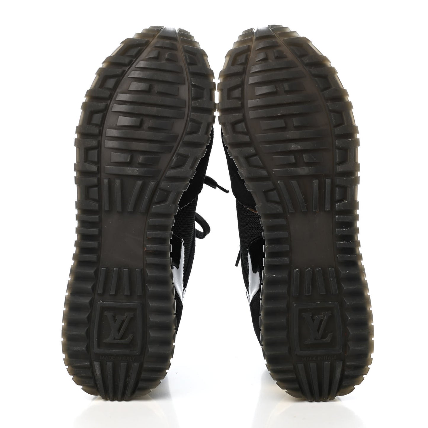 Suede Monogram Run Away Sneakers 37.5 Black