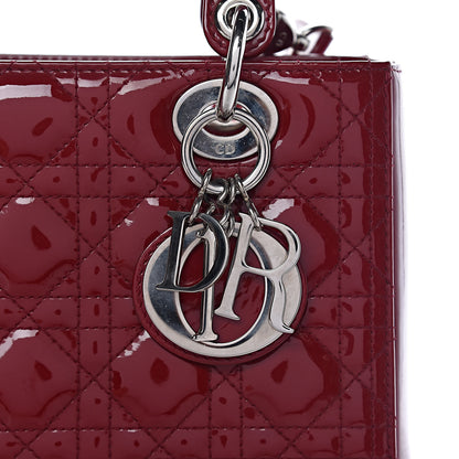 Christian Dior Patent Cannage Medium Lady Dior Red 10 of 10
