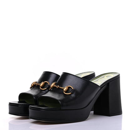 Gucci Granada Kid Houdan Platform Slide Sandals 38.5 Black 3 of 12