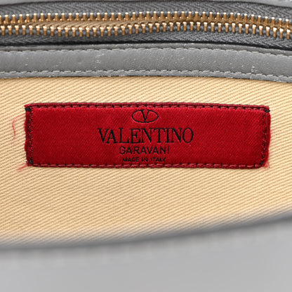 Valentino Garavani Vitello Medium Rockstud Flap Saddle Bag Light Stone 5 of 13