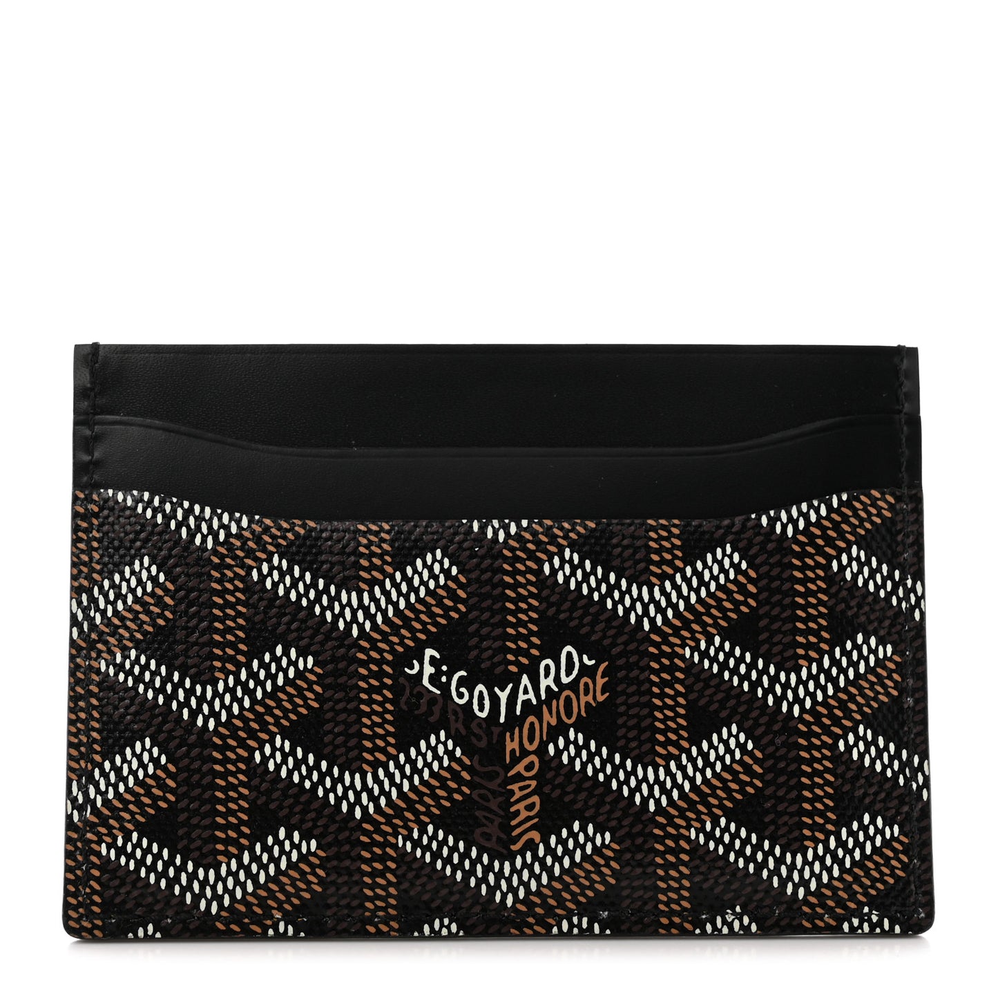 Goyardine Saint Sulpice Card Holder Black