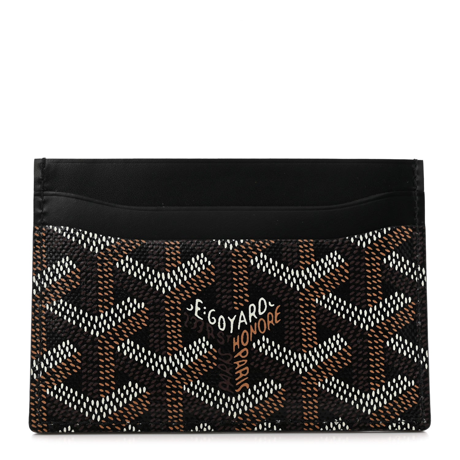 Goyard Goyardine Saint Sulpice Card Holder Black 1 of 7