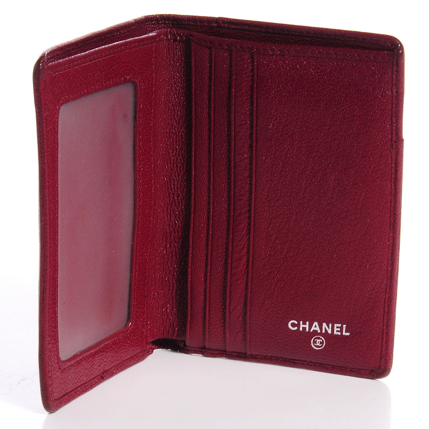 Chanel Goatskin CC ID Compact Wallet Red 4 of 7