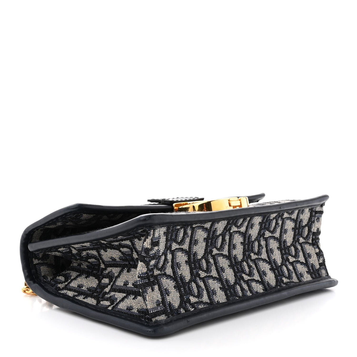 Christian Dior Oblique 30 Montaigne East West Chain Flap Bag Blue 4 of 14