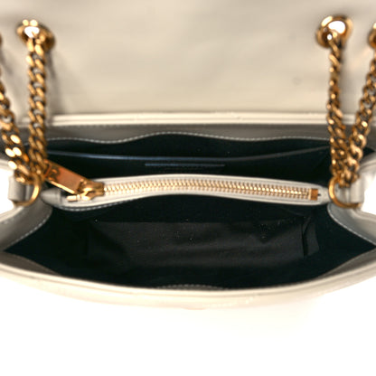 Saint Laurent Calfskin Y Quilted Monogram Small Loulou Chain Satchel Ivory 5 of 9