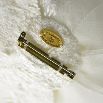 Chanel Fantasy Tweed Camellia Pin Brooch Ivory 4 of 5