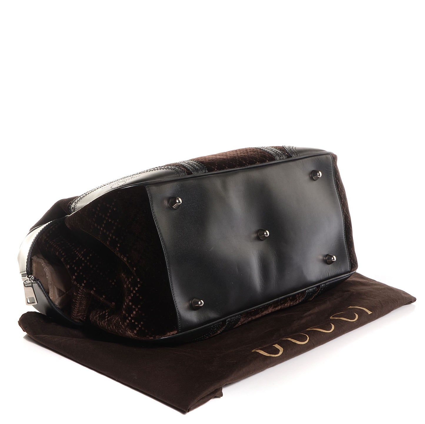 Velvet Diamante Goldmark Carry On Duffle Bag Brown