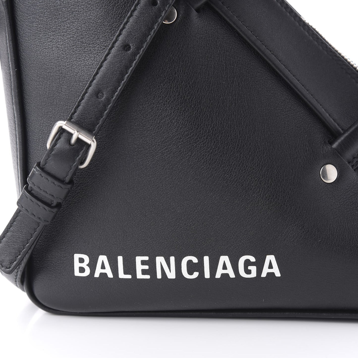 Calfskin S Triangle Duffle Black