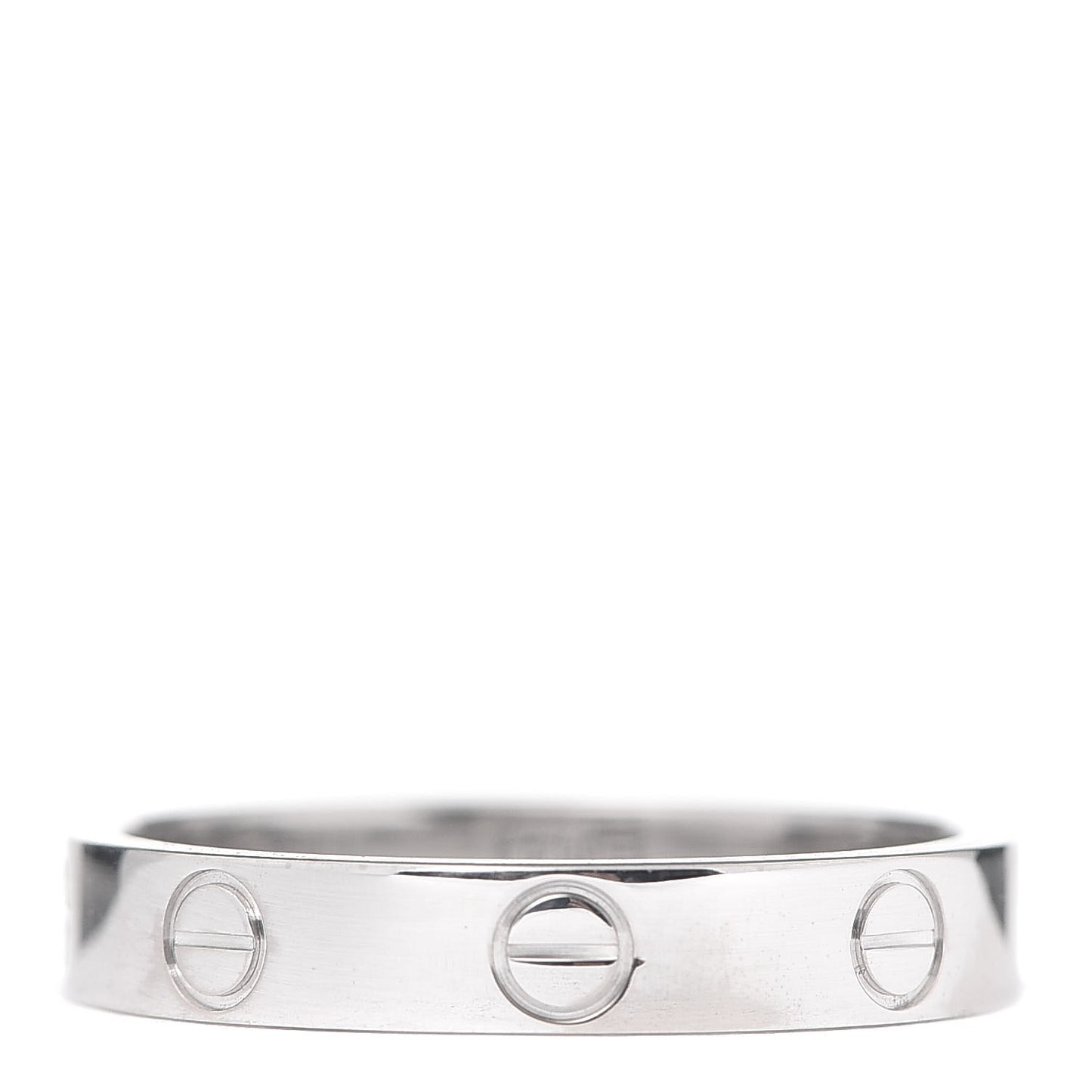 18K White Gold 3.5mm LOVE Wedding Band Ring 55 7.25