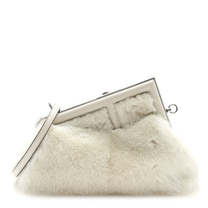 Fendi Mink Shiny Nappa Small Fendi First Latte Palladio 1 of 10