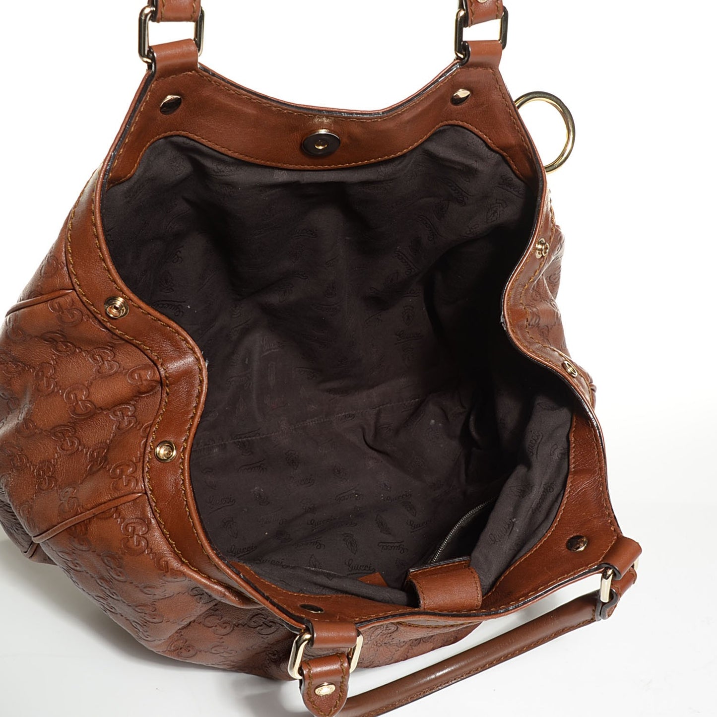 Guccissima Medium Sukey Tote Brown