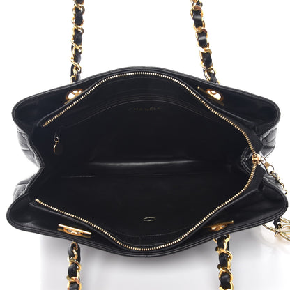 Chanel Lambskin Quilted Shopping Tote Black 5 of 8