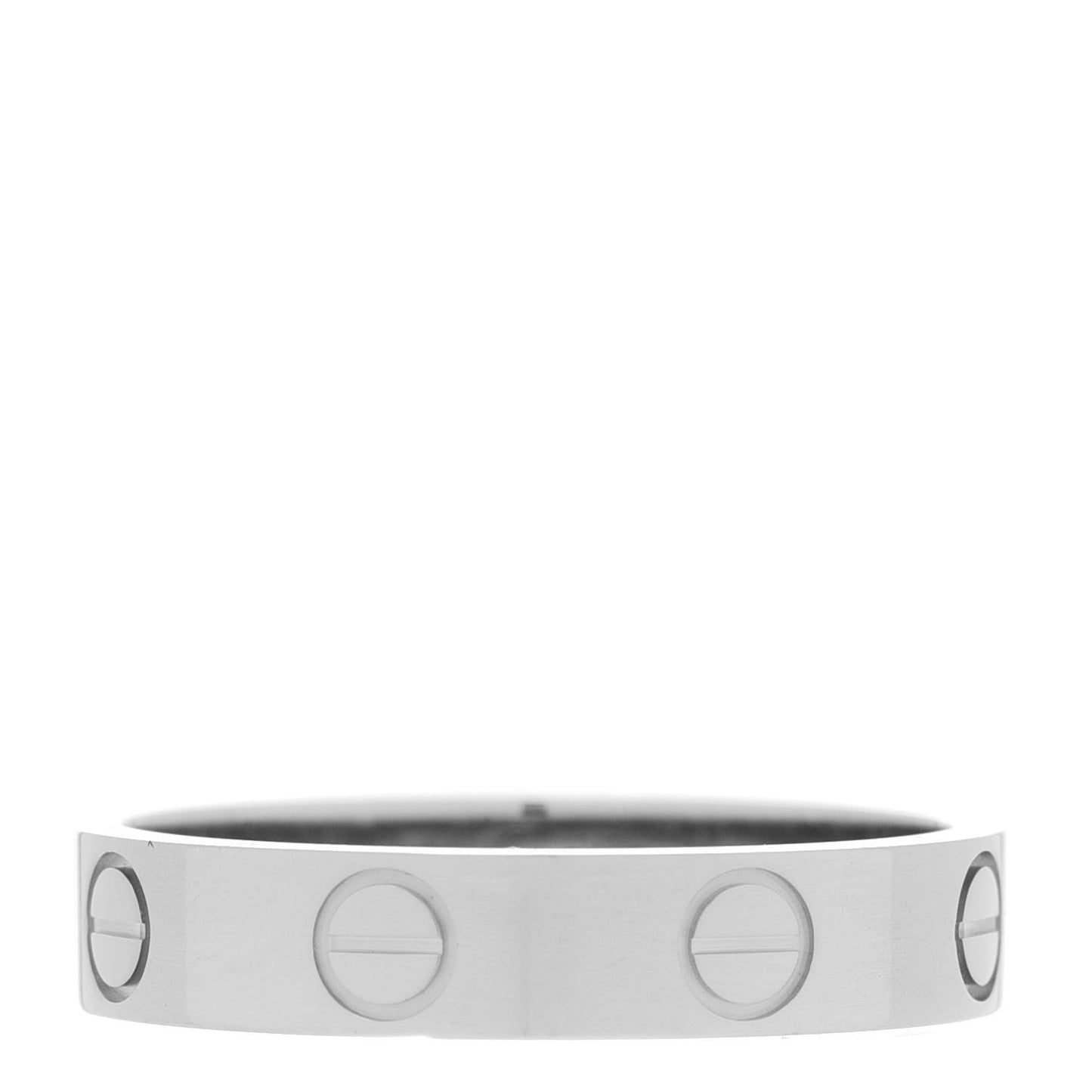 18K White Gold 3.5mm LOVE Wedding Band Ring 50 5.25