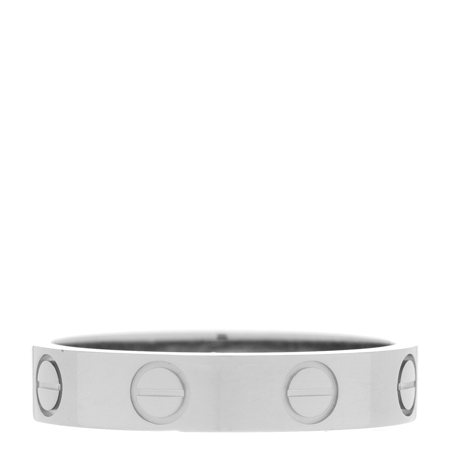 Cartier 18K White Gold 3.5mm LOVE Wedding Band Ring 50 5.25 1 of 5