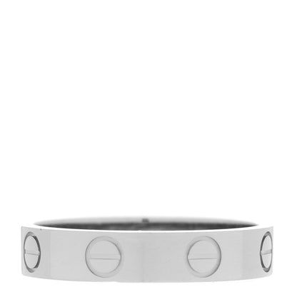 Cartier 18K White Gold 3.5mm LOVE Wedding Band Ring 50 5.25 1 of 5