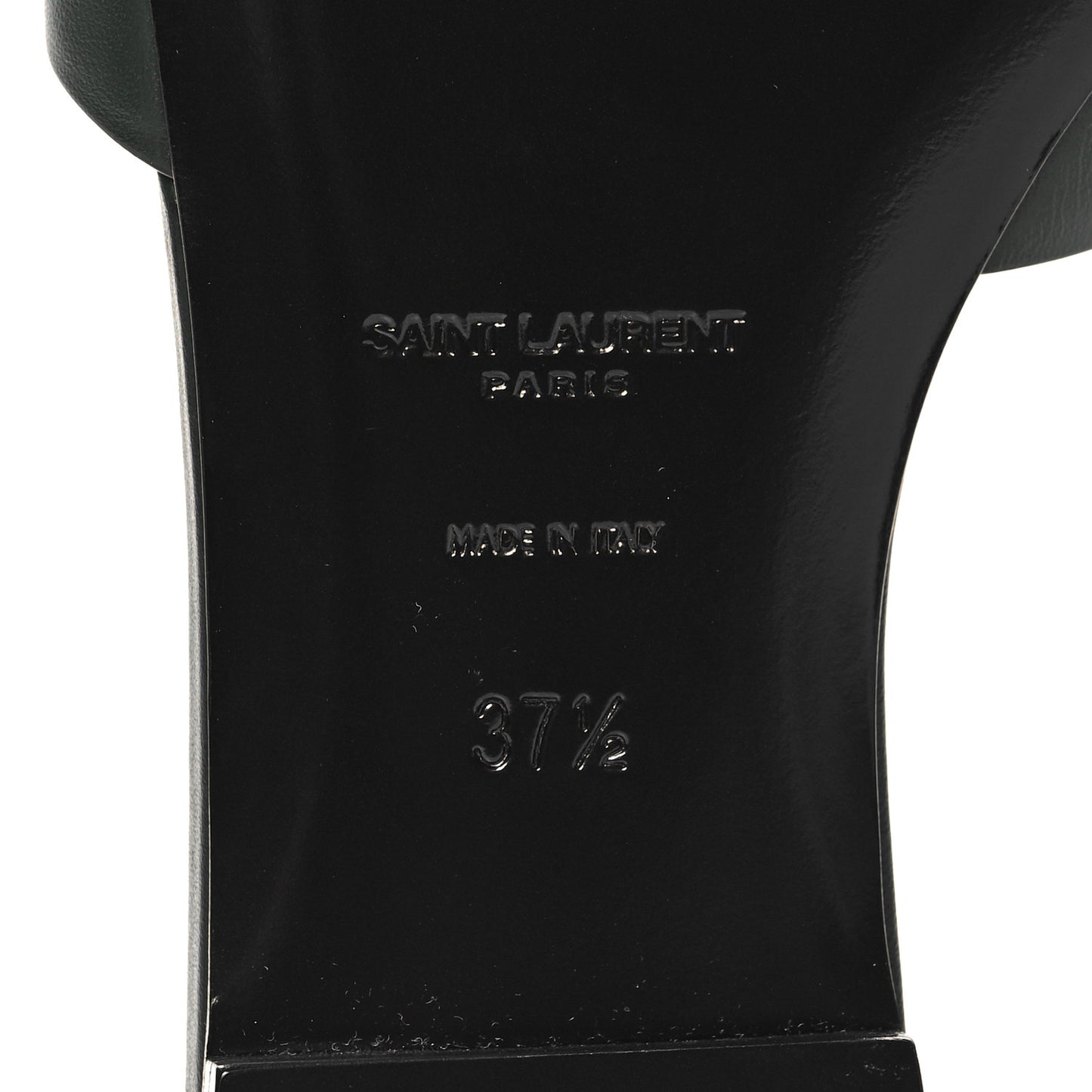 Calfskin Tribute 05 Slide Sandals 37.5 Vert Fonce