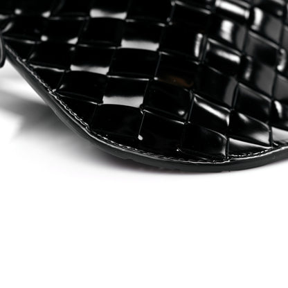 Bottega Veneta Patent Intrecciato Shoulder Bag Black 7 of 10