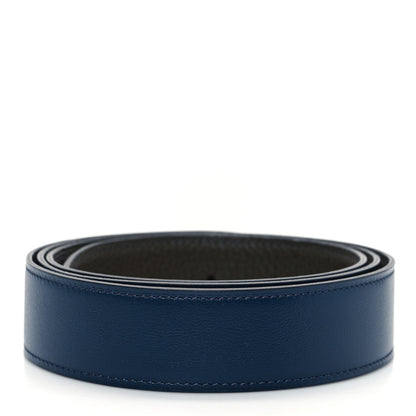 Hermes Box Togo 32mm Belt Strap 105  Bleu De Prusse Vert Maquis 2 of 4