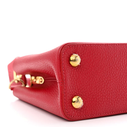 Louis Vuitton Taurillon Capucines BB Rubis 7 of 8