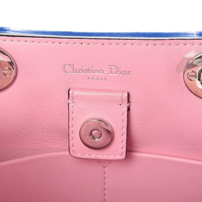 Christian Dior Bullcalf Mini Diorissimo Tote Bleu Nosy Rose Tendre 6 of 12