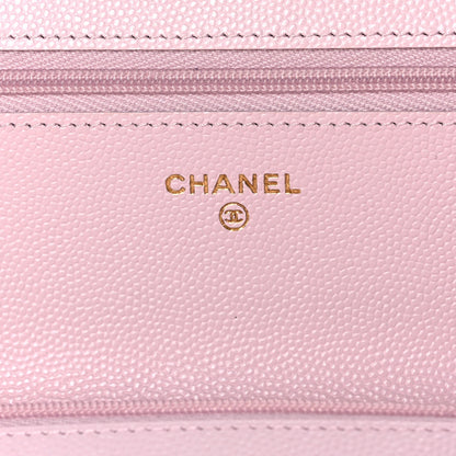 Chanel Caviar Quilted Wallet On Chain WOC Light Pink 6 of 13