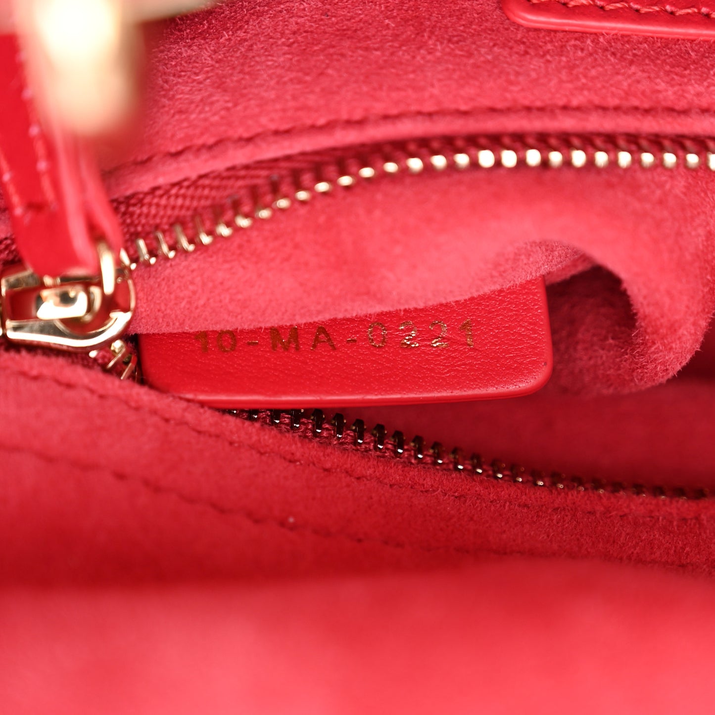 Lambskin Cannage Small My ABCDior Lady Dior Red