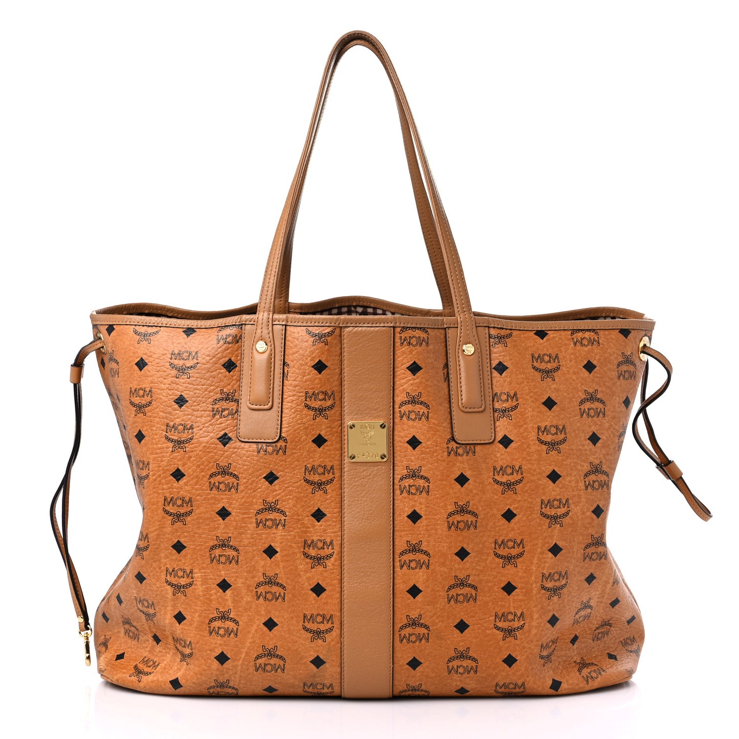 Visetos Large Liz Reversible Shopper Tote Cognac