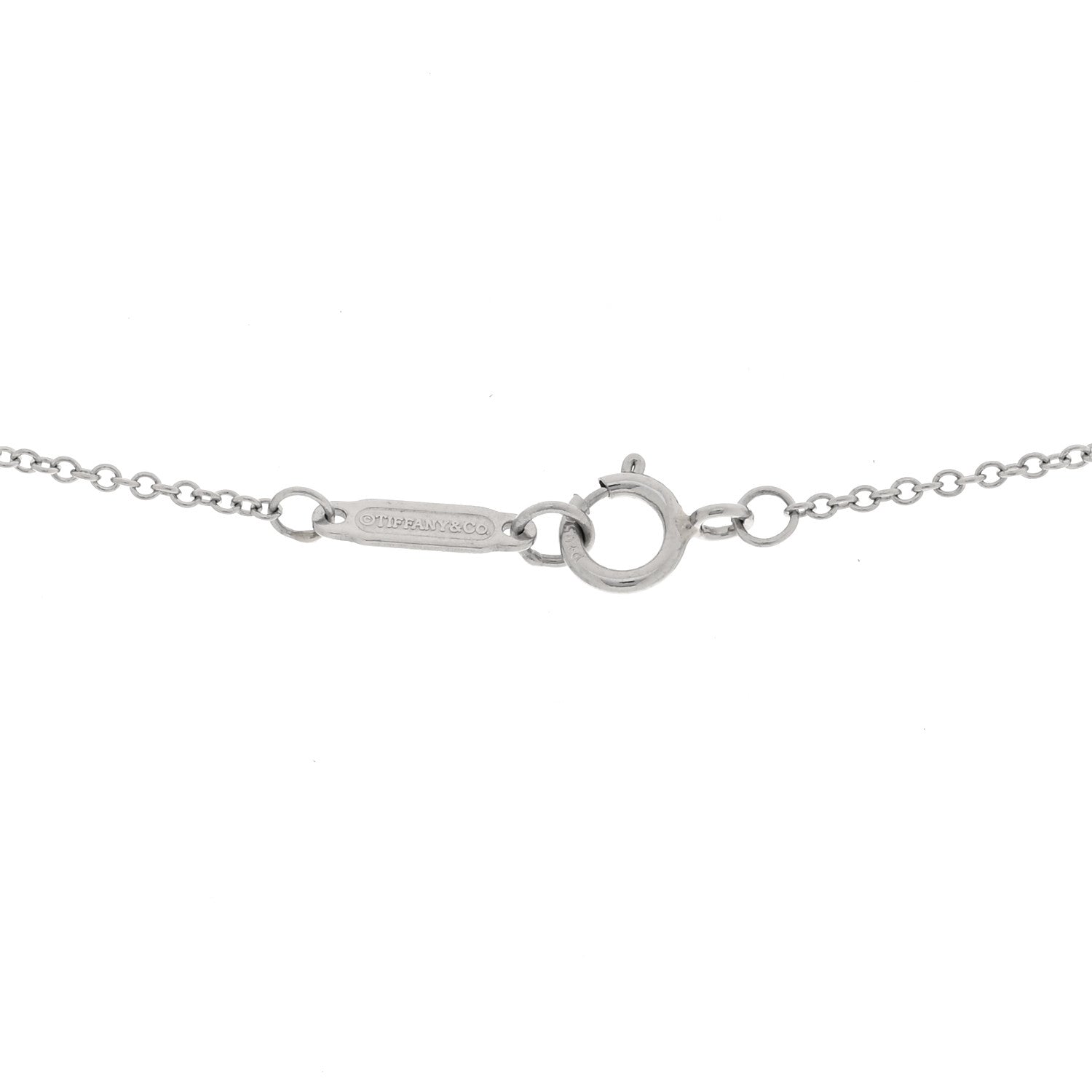 Tiffany Platinum Diamond .51ct Solitaire Pendant Necklace 4 of 5