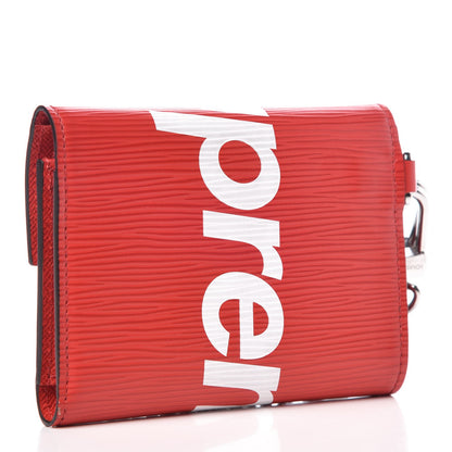 Louis Vuitton X SUPREME Epi Chain Wallet Red 2 of 7