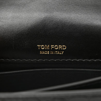 Tom Ford Calfskin Crocodile Embossed Mini Whitney Shoulder Bag Black 6 of 11