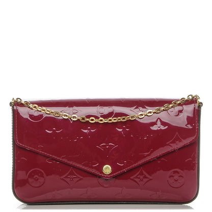Louis Vuitton Vernis Felicie Chain Wallet Magenta 1 of 7