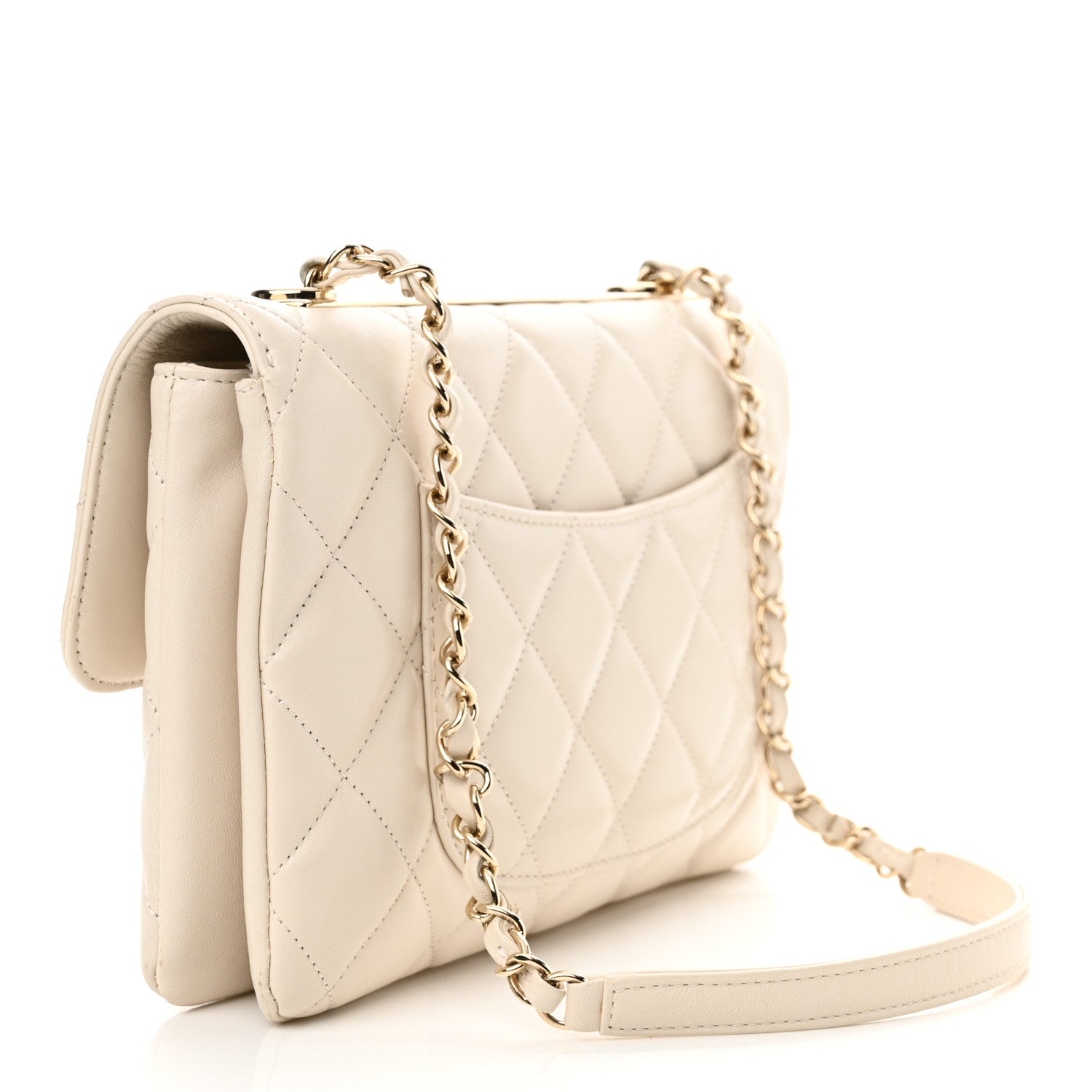 Chanel Lambskin Quilted Medium Trendy CC Flap White 3 of 12
