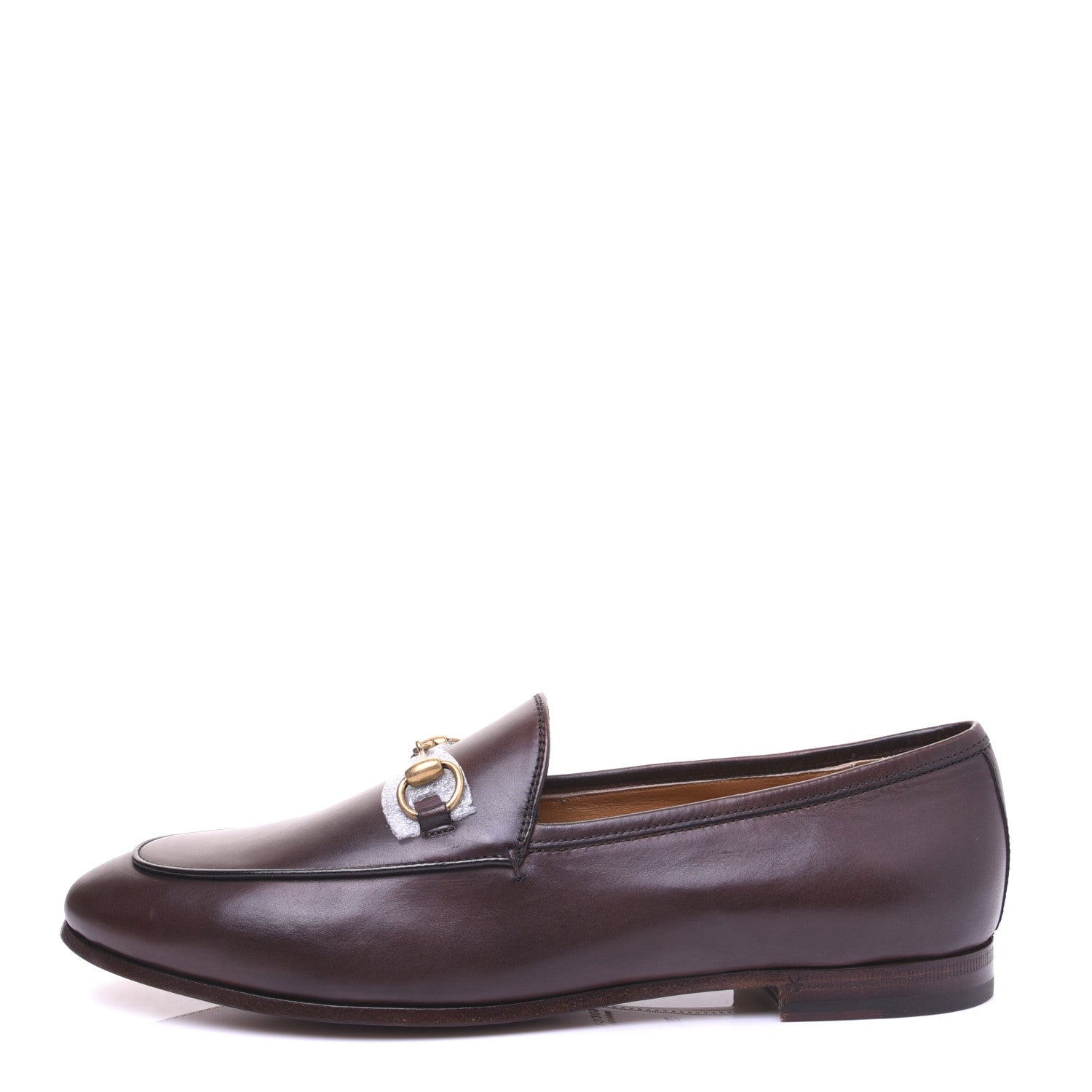 Gucci Calfskin Womens Jordaan Loafers 39.5 Fondente Brown 1 of 18