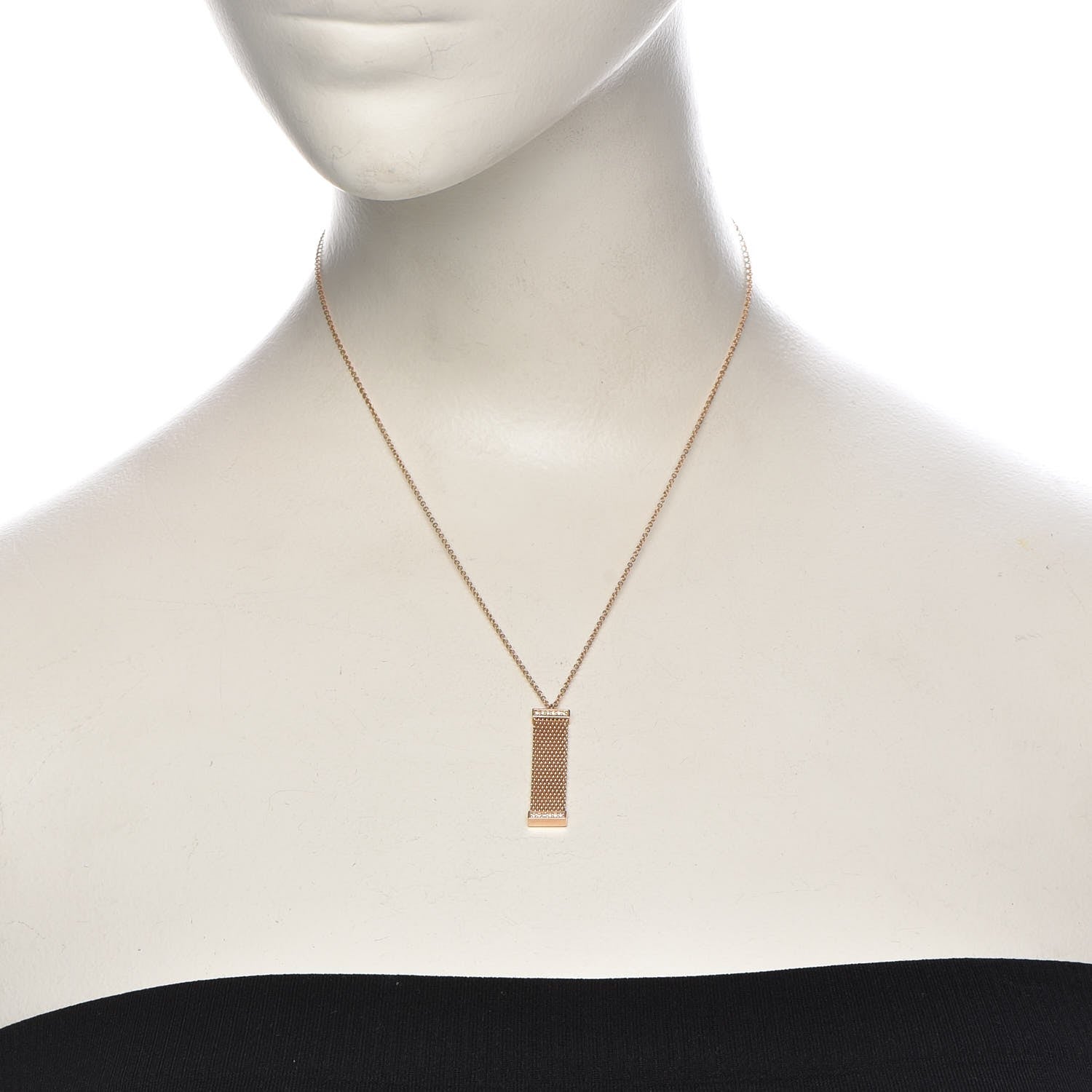 Tiffany 18K Rose Gold Diamond Somerset Pendant Necklace 2 of 7