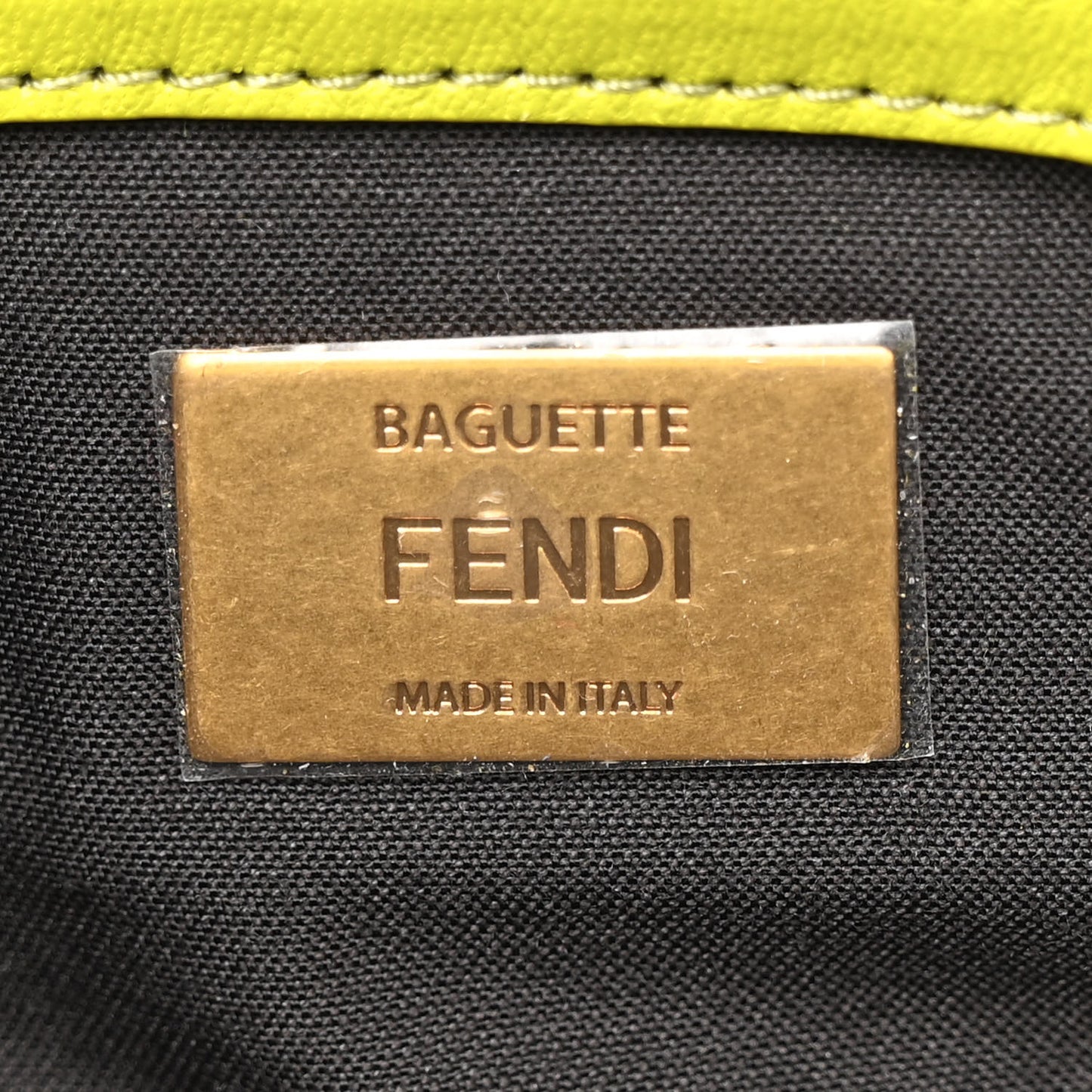Nappa FF 1974 Embossed Baguette Wasabi