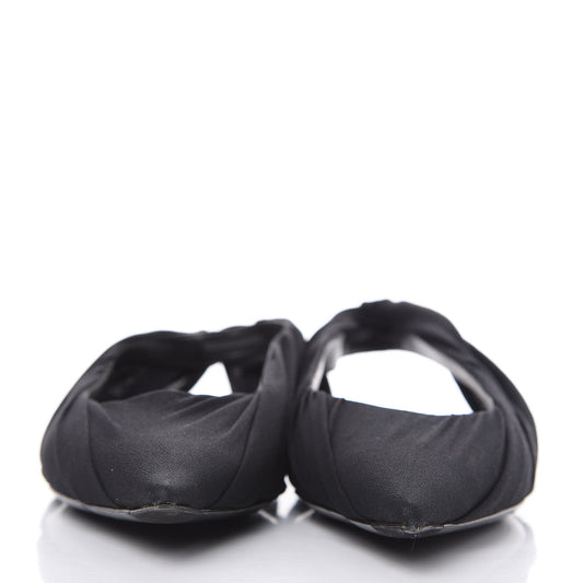 Jersey Knife Point-Toe Slingback Flats 37 Black