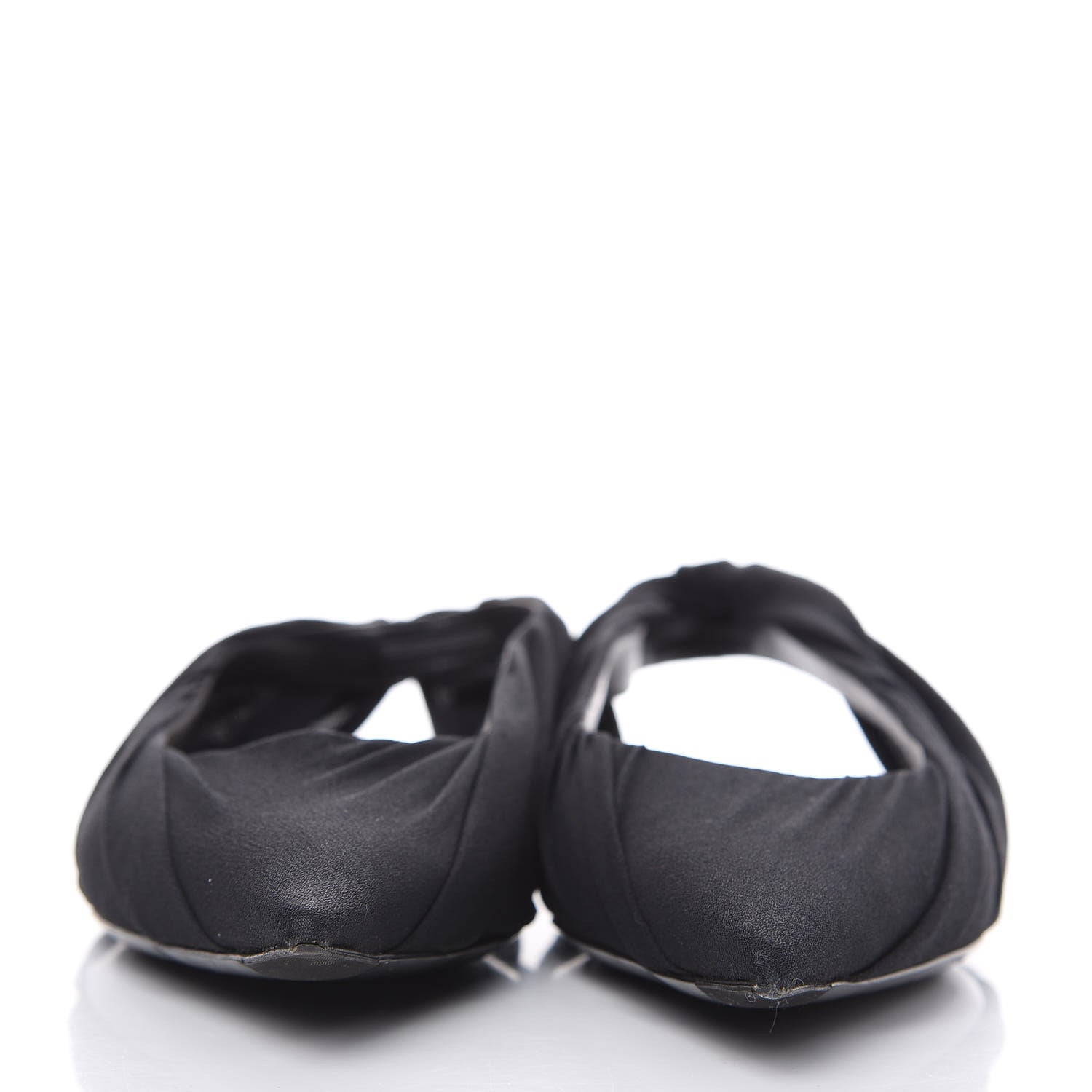 Balenciaga Jersey Knife Point-Toe Slingback Flats 37 Black 2 of 9