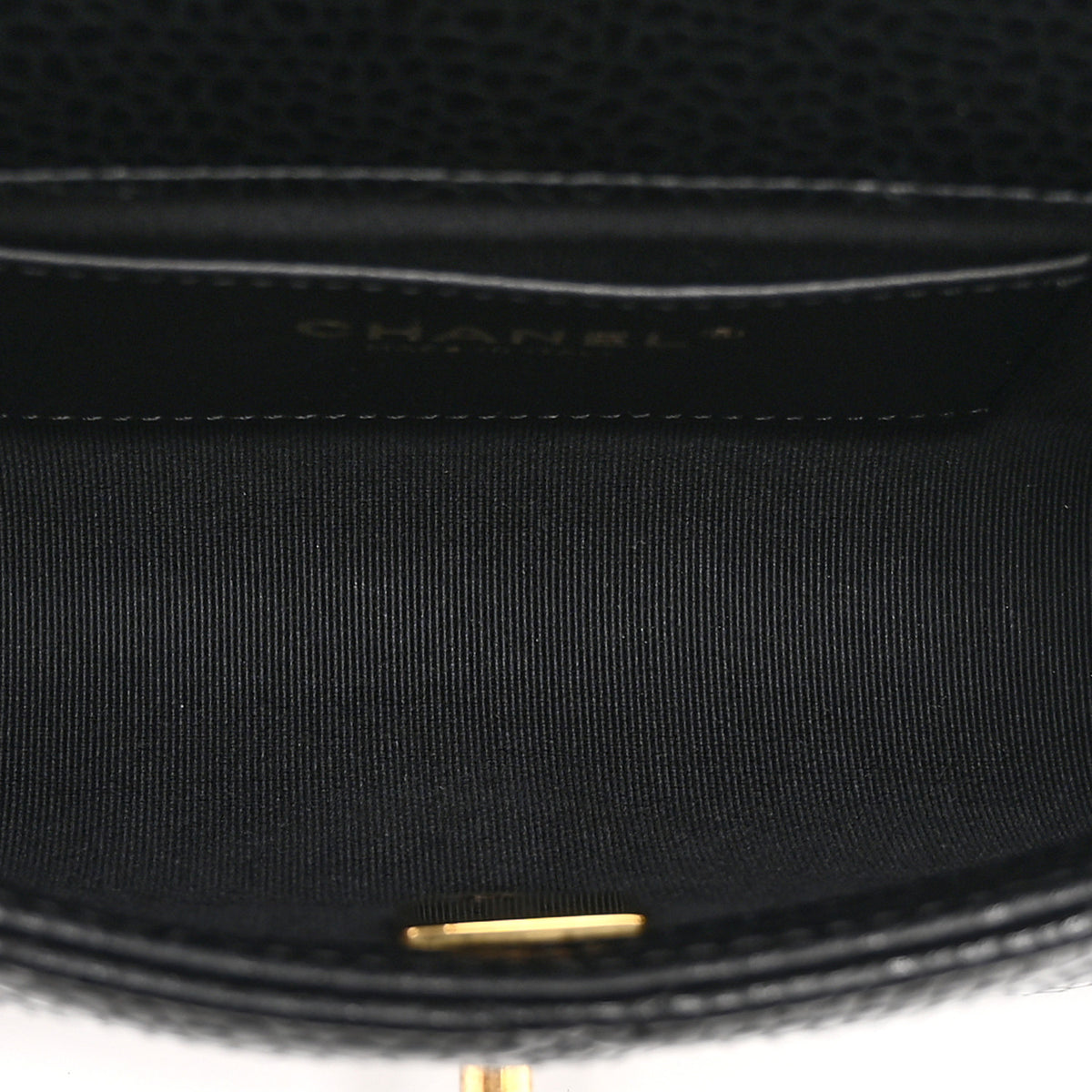 Grained Calfskin Quilted Cruise Mini Flap Black