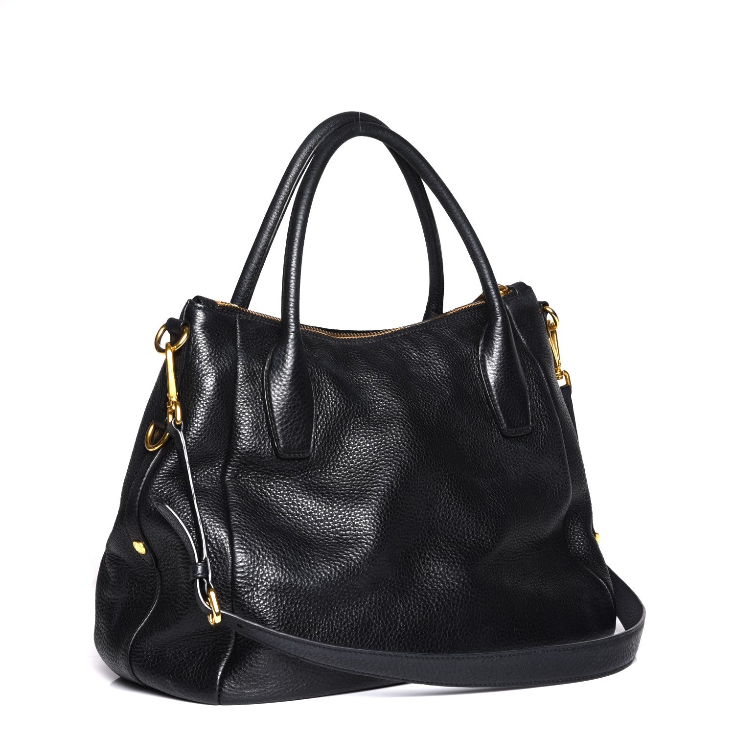 Prada Vitello Daino Tote Nero Black 4 of 8