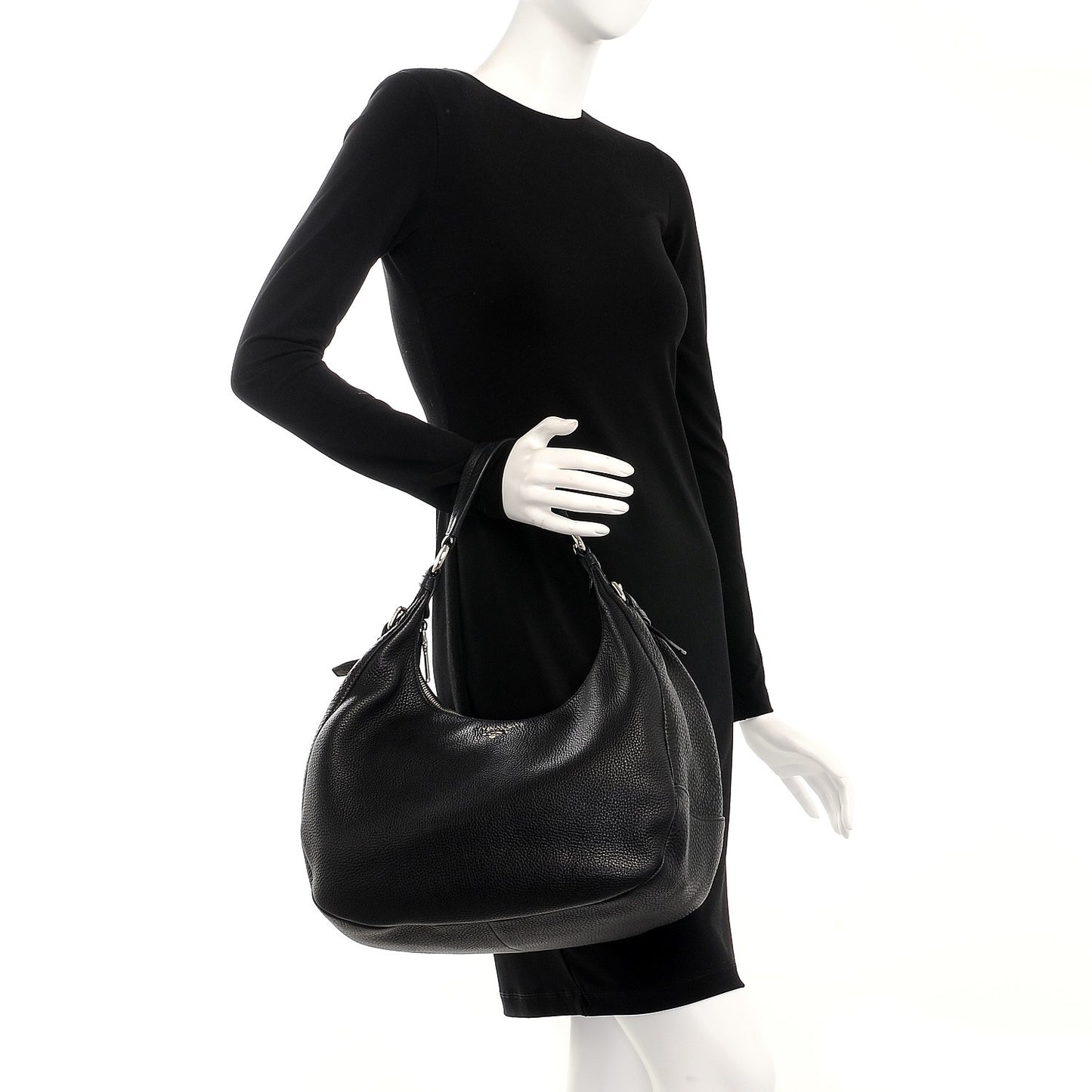 Vitello Daino Hobo Nero Black