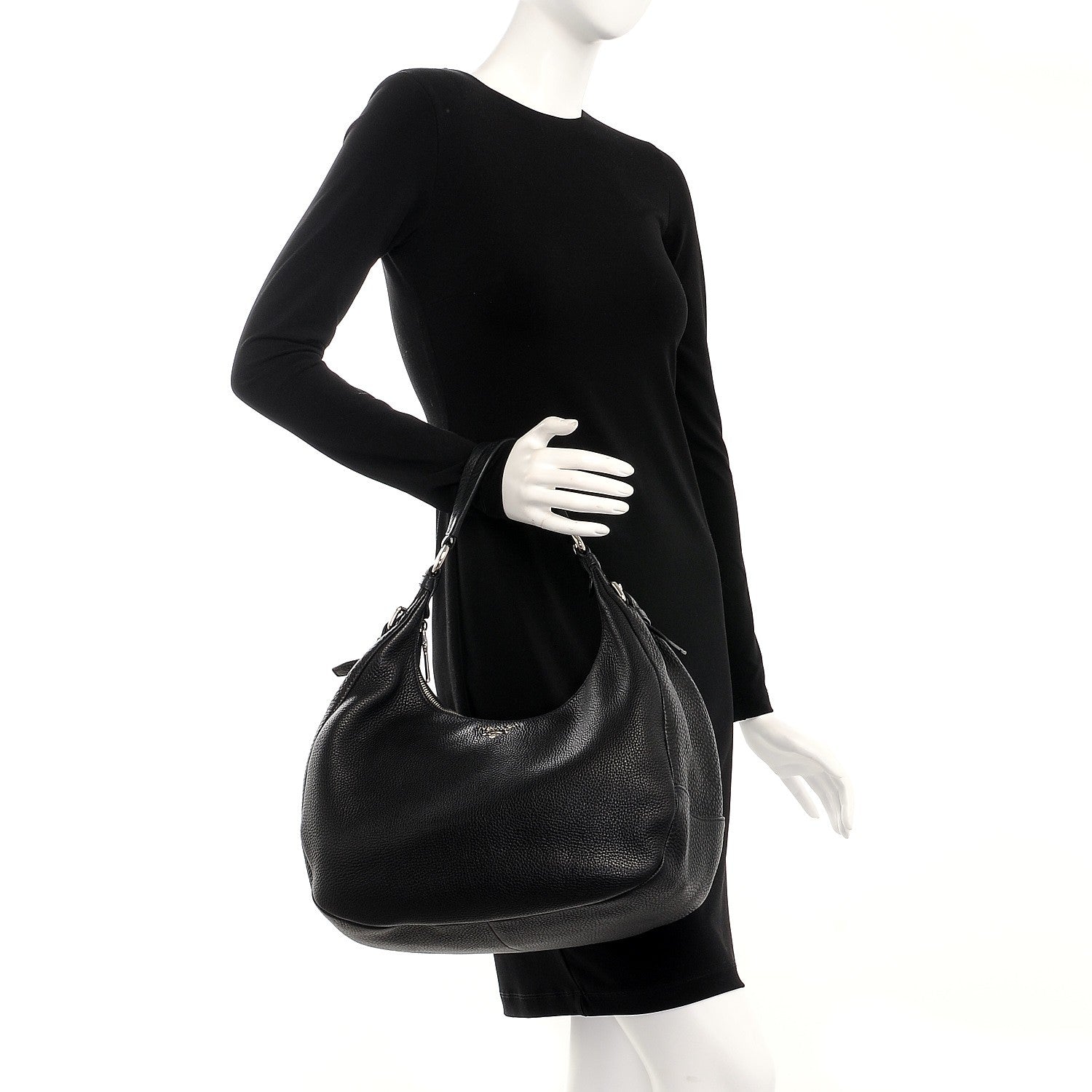 Prada Vitello Daino Hobo Nero Black 2 of 5