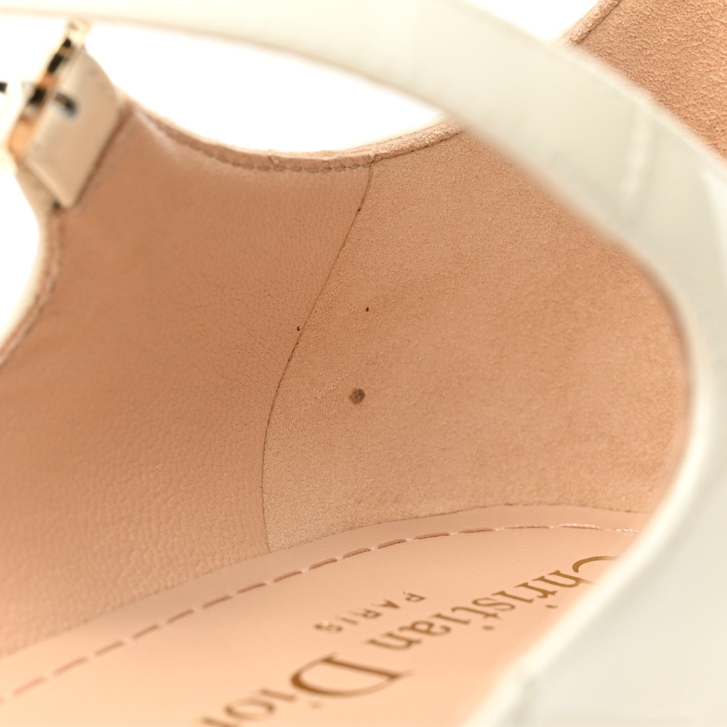 Patent Calfskin Aime Ballet Flats 40 White