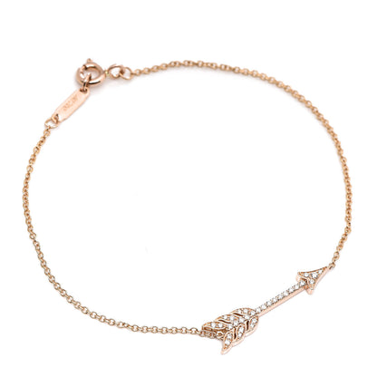 Tiffany 18K Rose Gold Diamond Arrow Bracelet 1 of 6