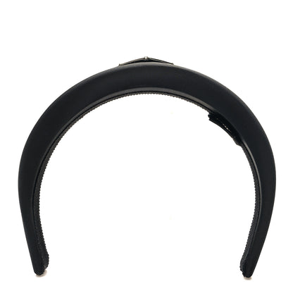 Prada Re-Nylon Metal Triangle Logo Headband Black 1 of 4
