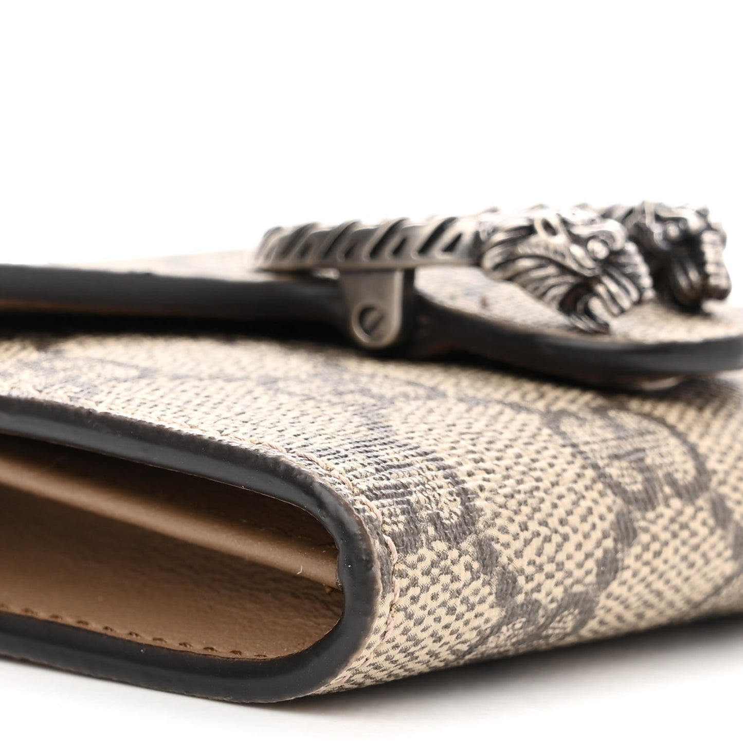 GG Supreme Monogram Dionysus Coin Purse Taupe