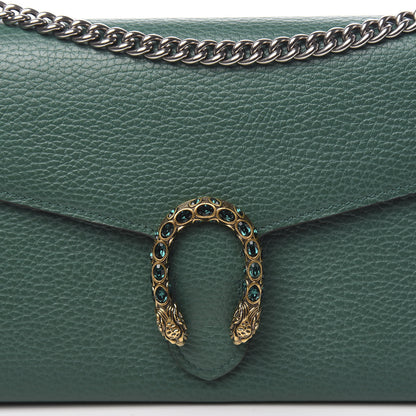 Gucci Calfskin Mini Dionysus Chain Wallet Emerald 9 of 9