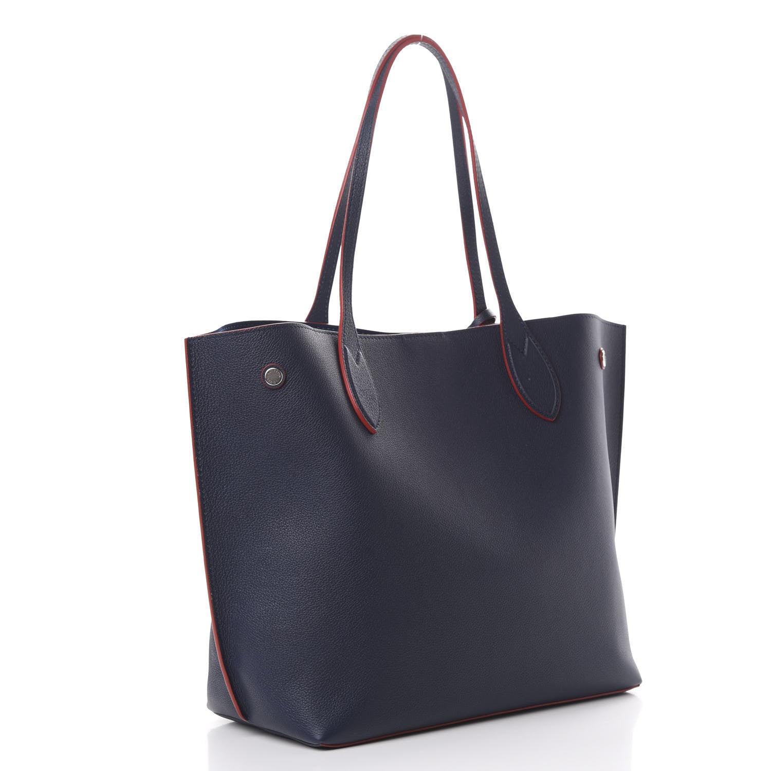 Louis Vuitton Calfskin Lockme Go Tote Marine Rouge 2 of 9
