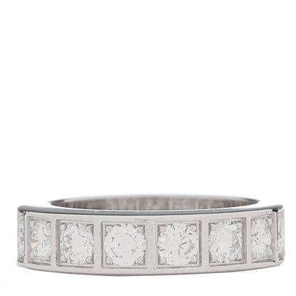 Cartier 18K White Gold Diamond Tectonic Band Ring 53 6.5 1 of 6