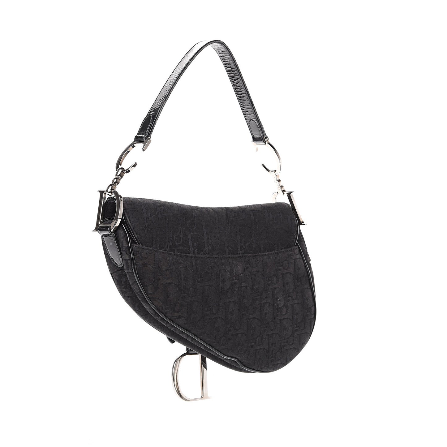 Monogram Saddle Bag Black